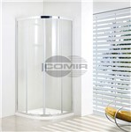 BOX DOCCIA SLIM SEMICIRCOLARE 80x80 CRISTALLO 6mm TRASPARENTE