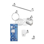 KIT ACCESSORI BAGNO SERIE FACILE 5PZ KIT ACCESSORI BAGNO SERIE FACILE 5PZ