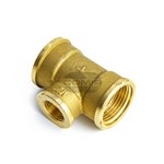 TEE RIDOTTA OTTONE GIALLO 1'x1/2x1' TEE RIDOTTA OTTONE GIALLO 1'x1/2x1'