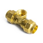 TEE OTTONE F20x1/2x20 TUBO IN PE100 TEE OTTONE F20x1/2x20 TUBO IN PE100