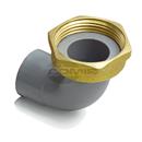 CODOLO CURVO PVC DADO OTTONE 1"1/4