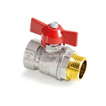 VALV. SFERA MAN/FARFALLA ROSSA MF 1" VALV. SFERA MAN/FARFALLA ROSSA MF 1"