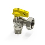 RUBINETTO A SFERA GAS SQUADRA M1/2 x F3/4 RACCORDO GIREVOLE