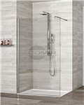 PARETE DOCCIA WALK-IN 120x200 CROMO CRISTALLO TRASPARENTE 8mm - 118-120