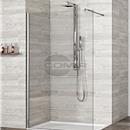 PARETE DOCCIA WALK-IN 140x200 CROMO CRISTALLO TRASPARENTE 8mm - 138-140