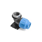 GOMITO A MURO PLASTICA F"1x32 PER TUBO PE100 GOMITO A MURO PLASTICA F"1x32 PER TUBO PE100